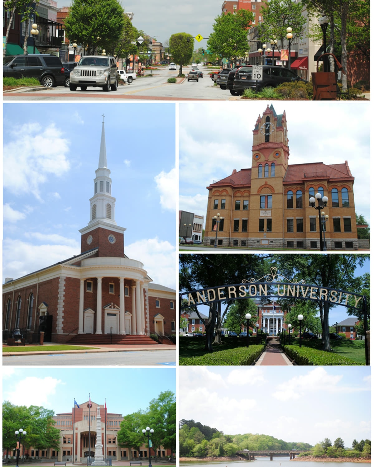 Monument in downtown Anderson, SC