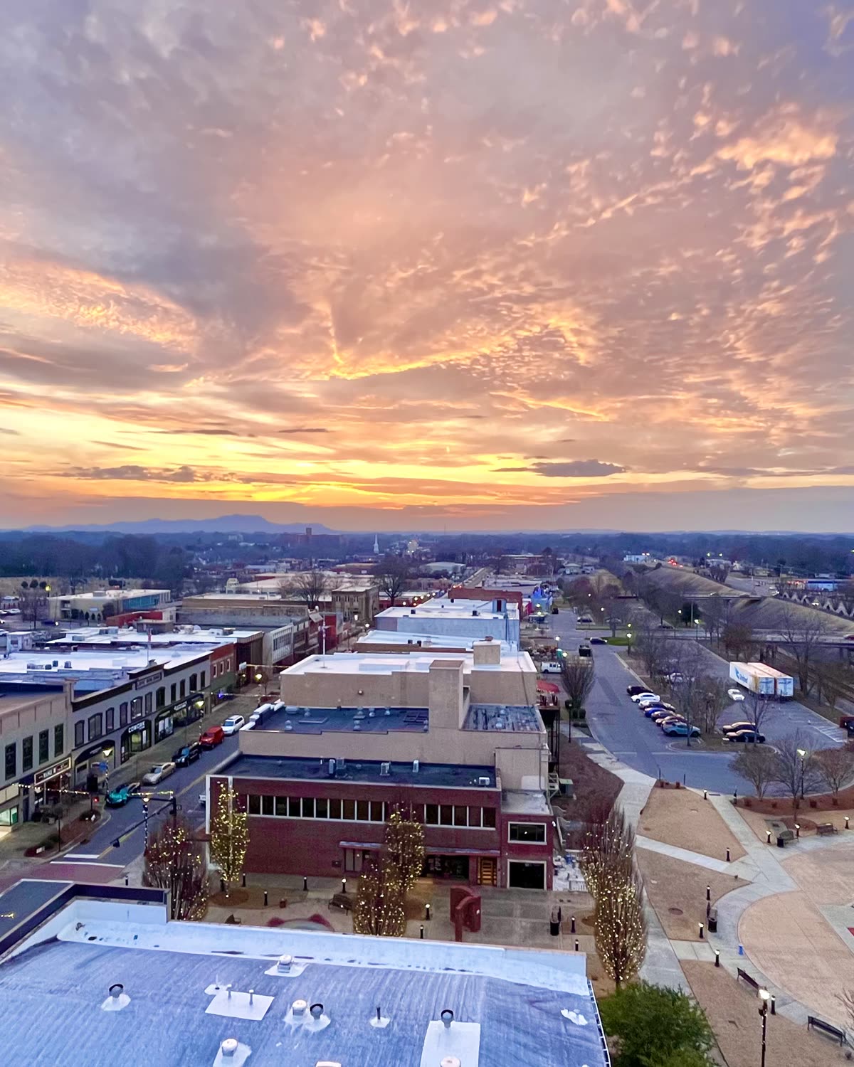 Aerial view of downtown Gastonia, NC
