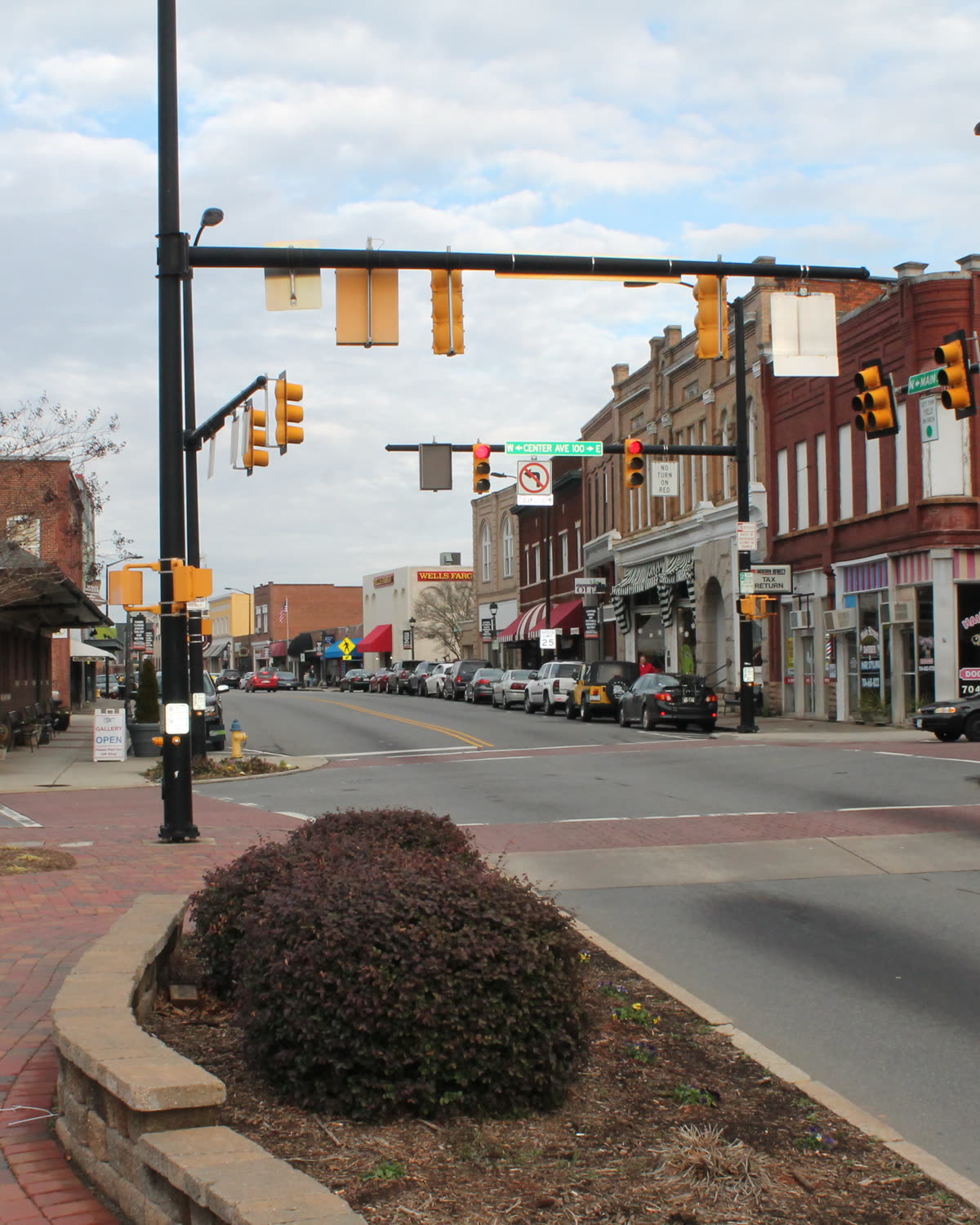 Historic Main Street in Mooresville, NC