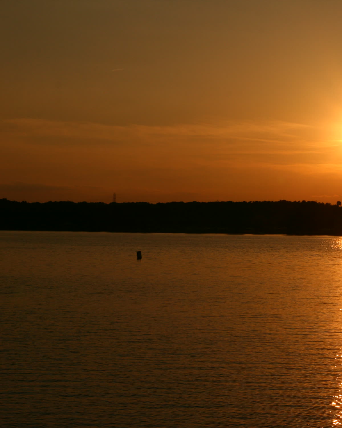 Sunset over Lake Wylie on the edge of Tega Cay, SC