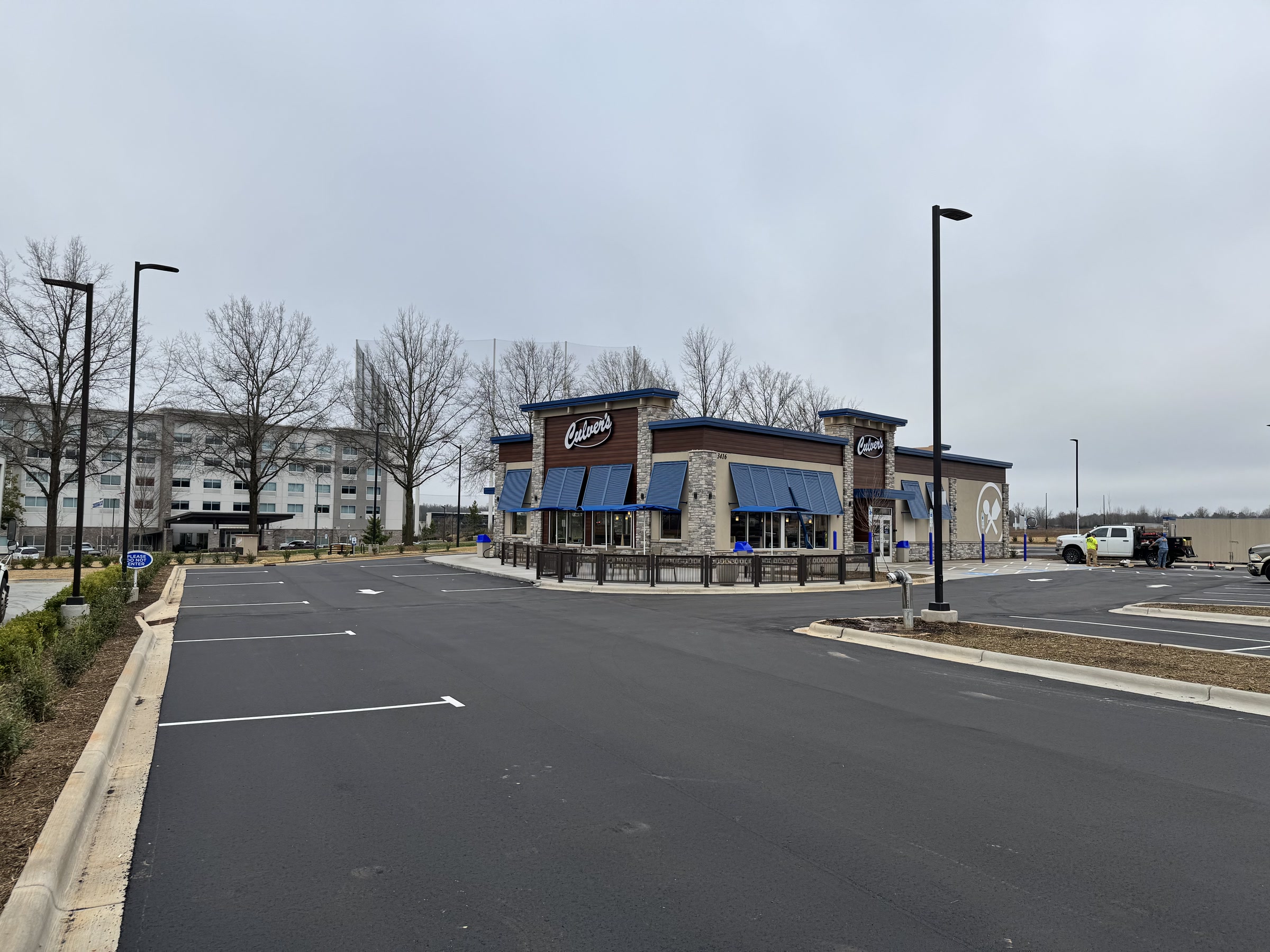 HD Grading commercial sitework completed for a Culver's restaurant build in the Charlotte area