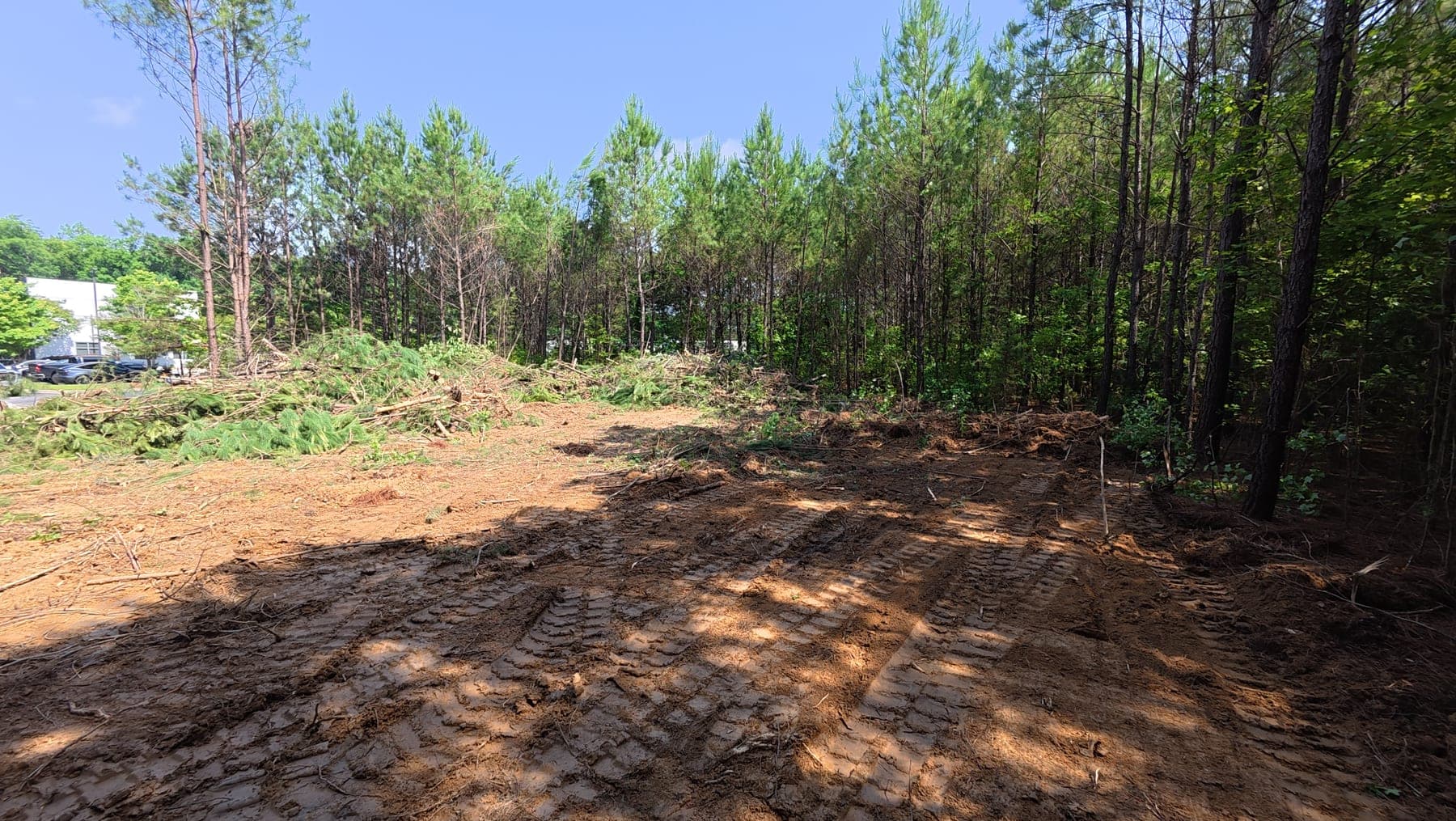 HD Grading land clearing crew at work on a commercial site in the Carolinas